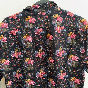 J Crew large floral print button up